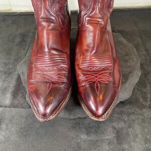 Men's Vintage Dan Post Cordovan Cowboy Boots, Size 9.5E